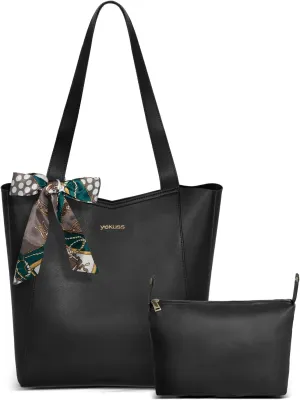 YaKuss Large Tote Bags for Women, Fashion Leather Top-Handle Purse for Women with Inner Wallet for Travel Work