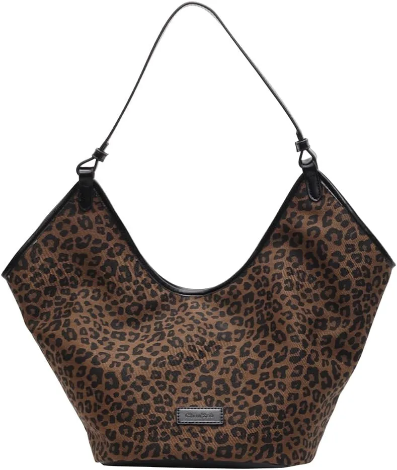 YFGBCX Suede Bags for Women Crossbody Bags Cheetah Hobo Bag Leopard Bags for Women Large Capacity Work Tote Bag