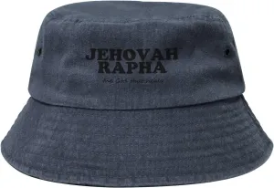 YvoneDBrownn Jehovah Rapha The god who Heals Packable Cotton Bucket Sun Hat for Women Men Summer Fisherman Cap