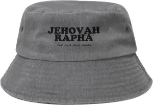 YvoneDBrownn Jehovah Rapha The god who Heals Packable Cotton Bucket Sun Hat for Women Men Summer Fisherman Cap