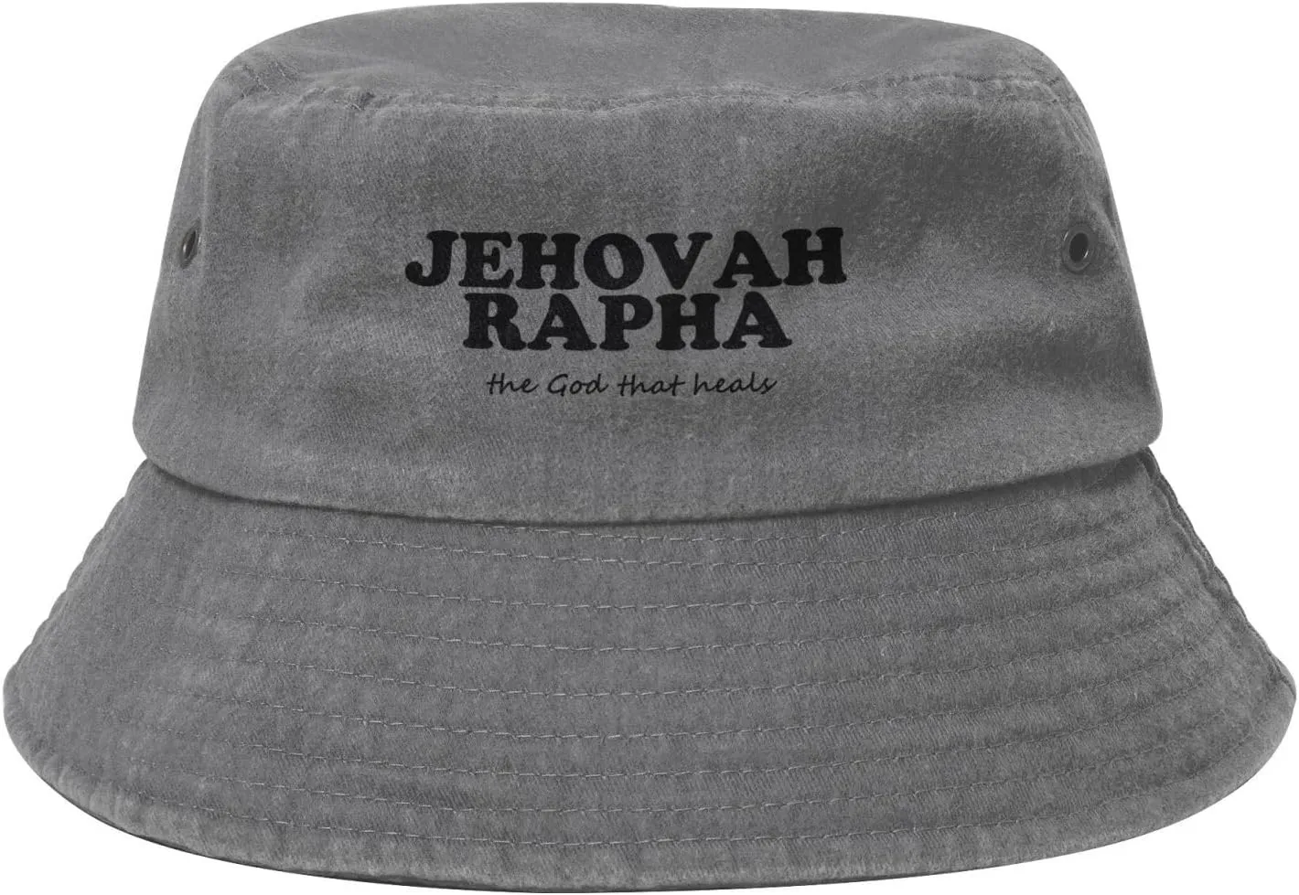 YvoneDBrownn Jehovah Rapha The god who Heals Packable Cotton Bucket Sun Hat for Women Men Summer Fisherman Cap