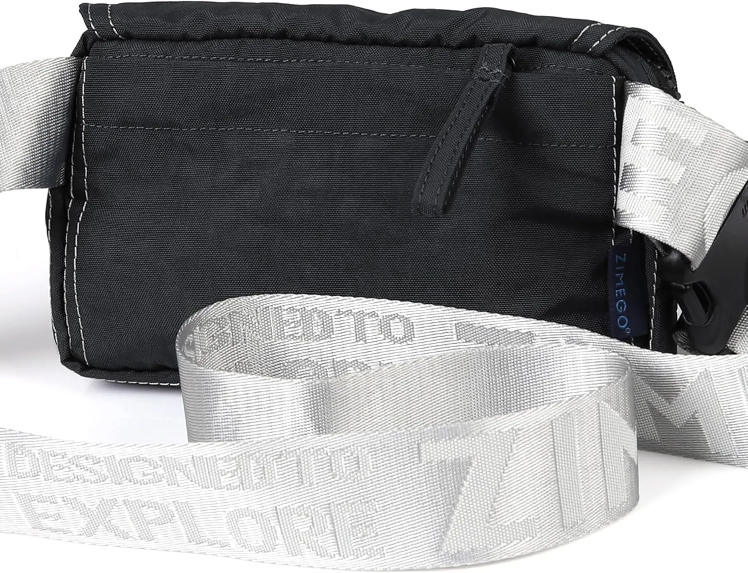 ZIMEGO Unisex Mini Crossbody Sling Bag and Waist Fanny Pack – Everyday Travel Purse, Black
