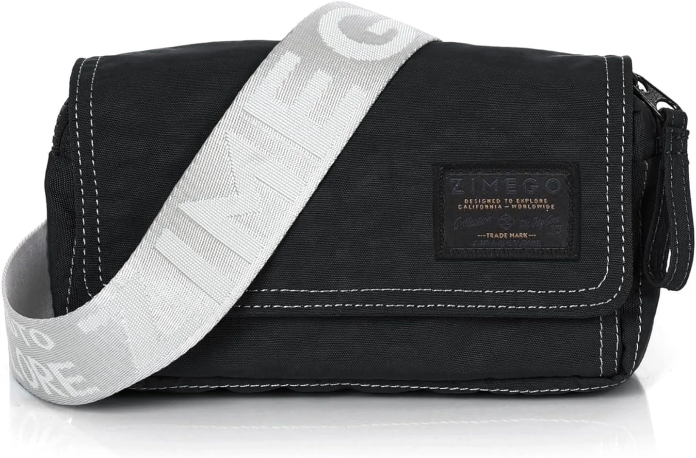 ZIMEGO Unisex Mini Crossbody Sling Bag and Waist Fanny Pack – Everyday Travel Purse, Black
