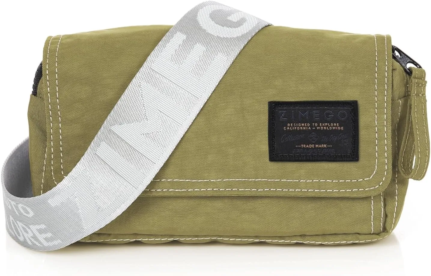 ZIMEGO Unisex Mini Crossbody Sling Bag and Waist Fanny Pack – Everyday Travel Purse, Olive