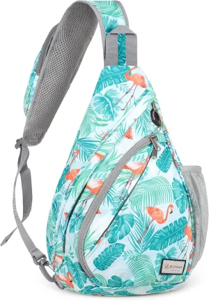 ZOMAKE Sling Bag for Women Men, Small Crossbody Sling Backpack, Mini Water Resistant Shoulder Bag
