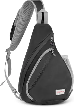 ZOMAKE Sling Bag for Women Men, Small Crossbody Sling Backpack, Mini Water Resistant Shoulder Bag