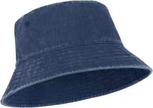 Zylioo Oversize XXL Washed Bucket Hat for Men Women,Large Faded Denim Sun Hat,Packable Travel Beach Hats for Big Heads